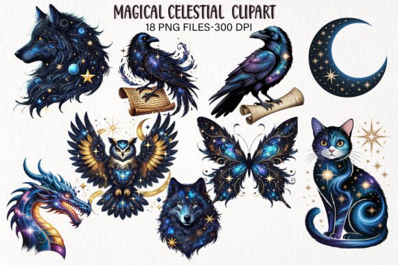 Download Magical Celestial PNG Clipart Bundle - Magic Collection