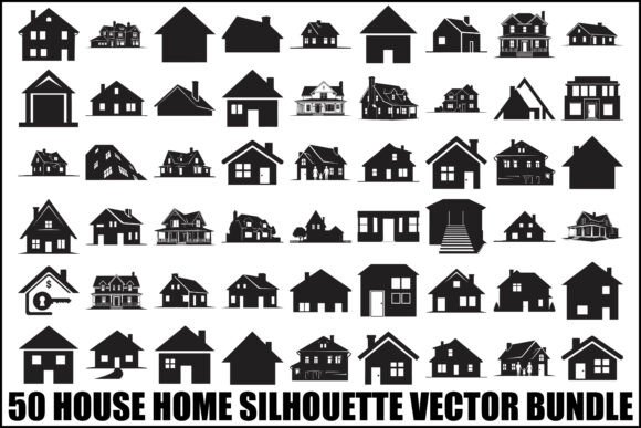 Download House Home Silhouette Vector Bundle - House Collection
