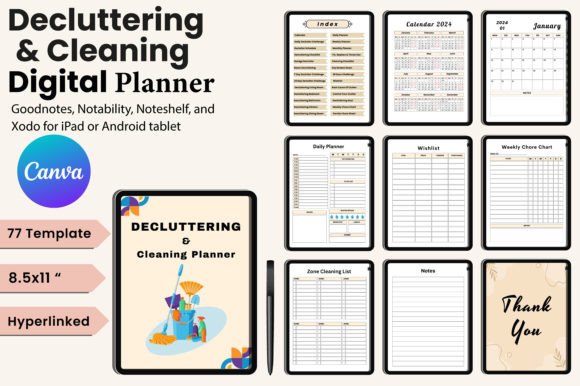 Download Digital Decluttering &amp; Cleaning Planner - Declutter Collection